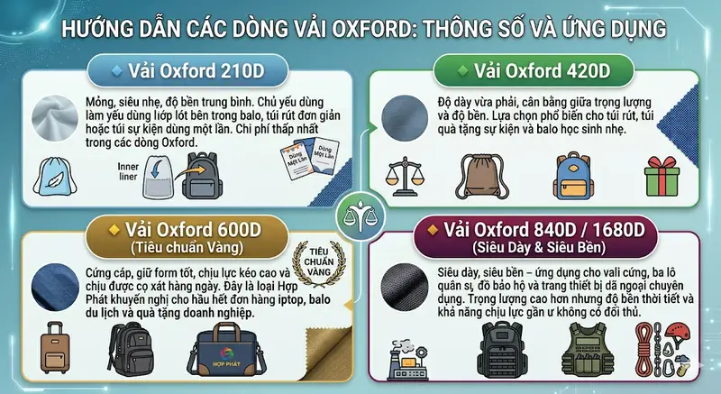 Vải Oxford Là Gì? Tất Tần Tật Về Chất Liệu "Vàng" Trong Ngành May Balo, Túi Xách
