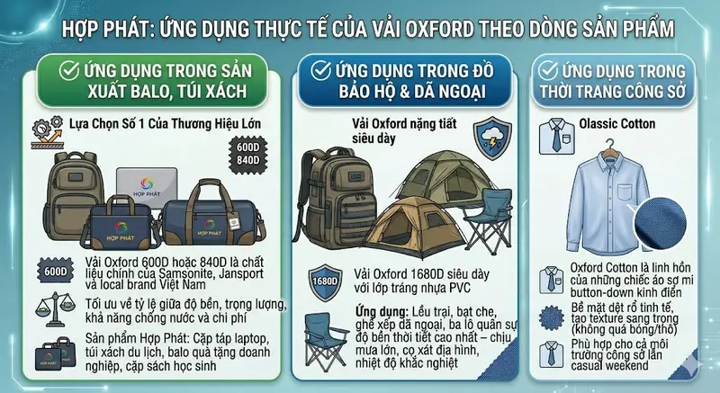 Vải Oxford Là Gì? Tất Tần Tật Về Chất Liệu "Vàng" Trong Ngành May Balo, Túi Xách