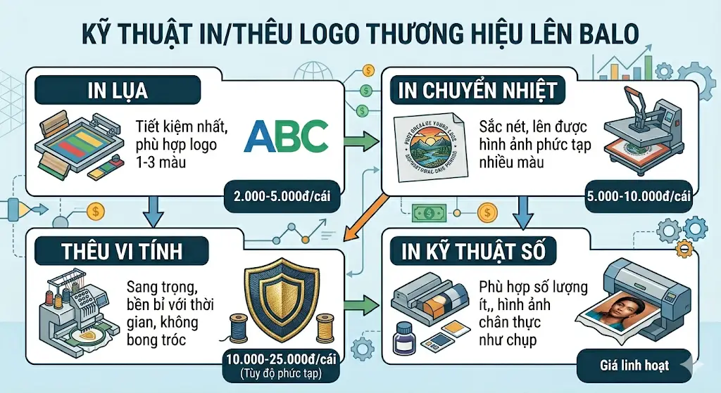 Kinh Nghiệm Đặt May Balo Anh Văn In Logo Cho Trung Tâm (B2B)
