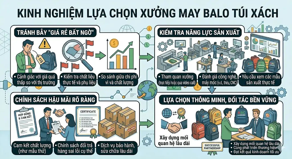 Báo Giá May Balo Anh Văn Theo Yêu Cầu