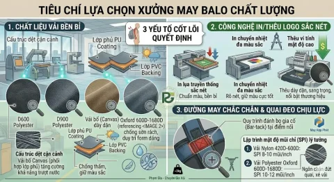 Giải pháp may balo anh văn - Xưởng may balo túi xách giá rẻ, uy tín #1