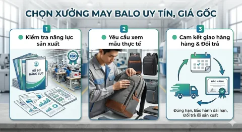 May Balo Quảng Cáo In Logo Doanh Nghiệp Theo Yêu Cầu
