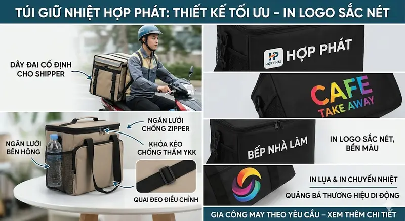 May túi xách giữ nhiệt