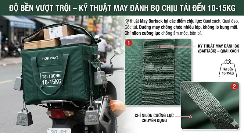 May túi xách giữ nhiệt