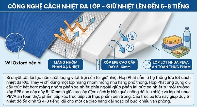 May túi xách giữ nhiệt