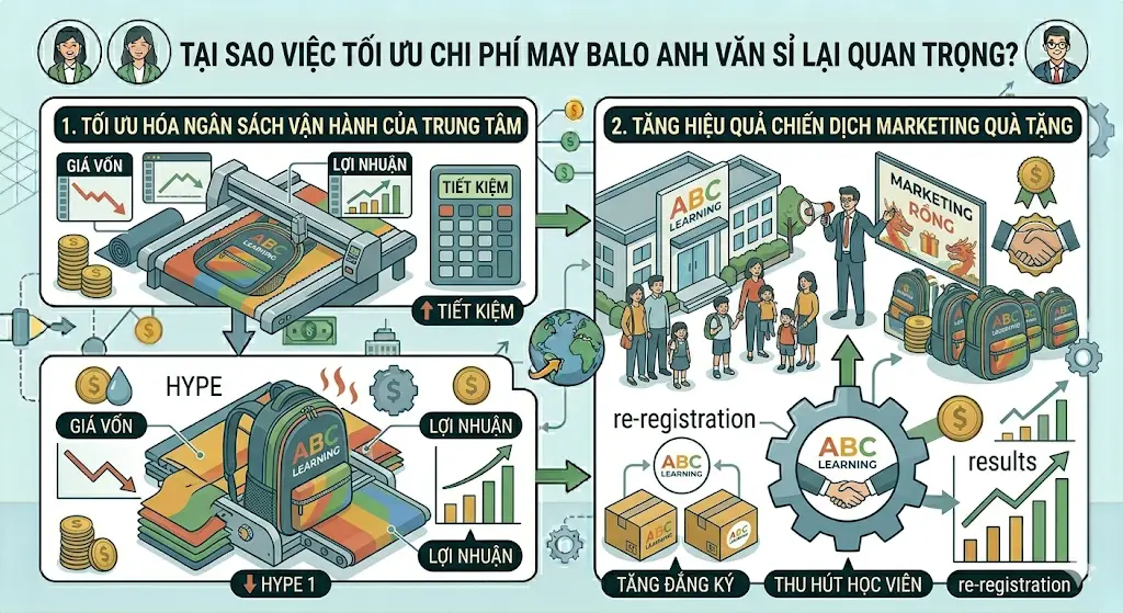 Bí Quyết Tối Ưu Chi Phí May Balo Anh Văn Sỉ (Tiết Kiệm 20% - 30% Ngân Sách)