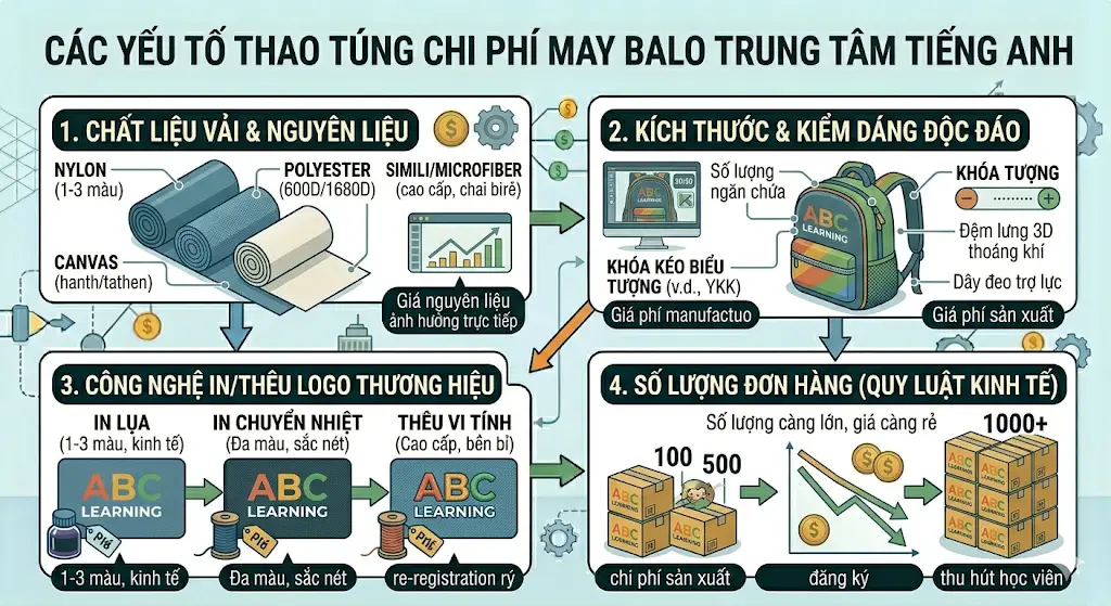 Bí Quyết Tối Ưu Chi Phí May Balo Anh Văn Sỉ (Tiết Kiệm 20% - 30% Ngân Sách)