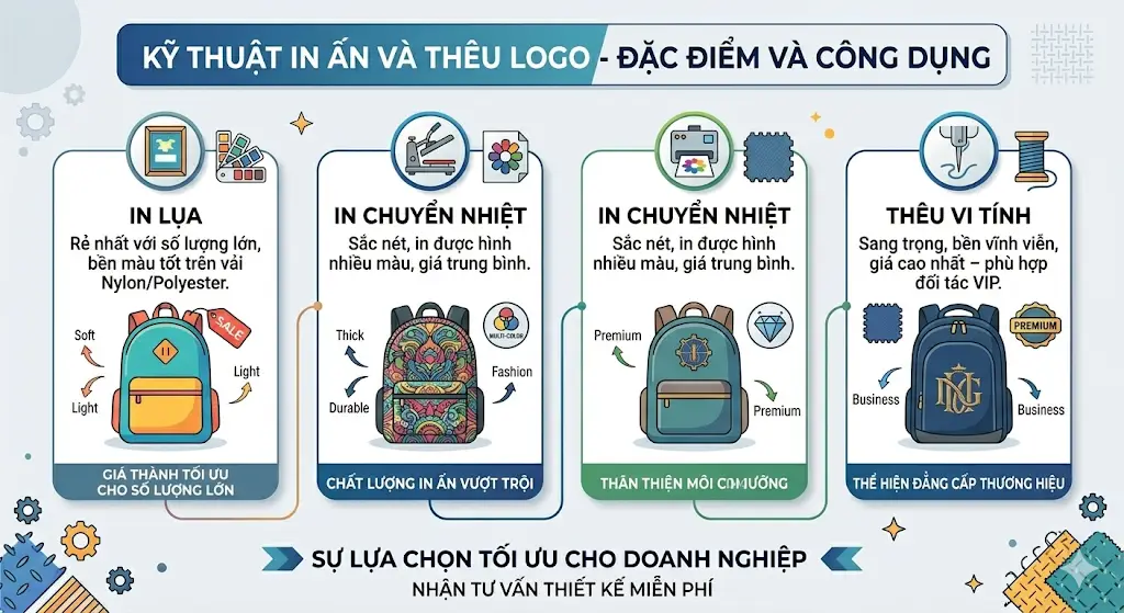Tối ưu chi phí may balo quảng cáo: Bí quyết tiết kiệm 30% ngân sách cho doanh nghiệp
