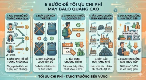 Tối ưu chi phí may balo quảng cáo: Bí quyết tiết kiệm 30% ngân sách cho doanh nghiệp