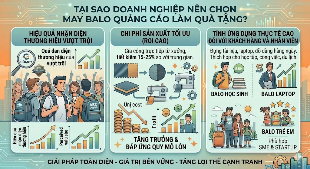 Xưởng May Balo Quảng Cáo Giá Rẻ, Uy Tín – Thiết Kế Theo Yêu Cầu