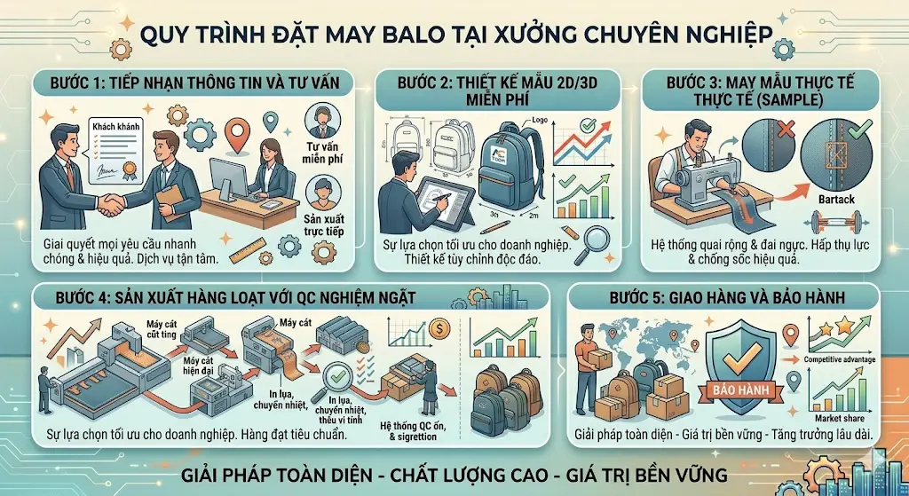 Xưởng May Balo Quảng Cáo Giá Rẻ, Uy Tín – Thiết Kế Theo Yêu Cầu
