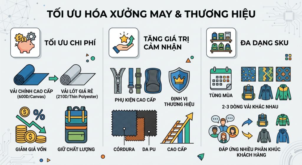 Phân tích 5 loại vải chuyên may balo thời trang