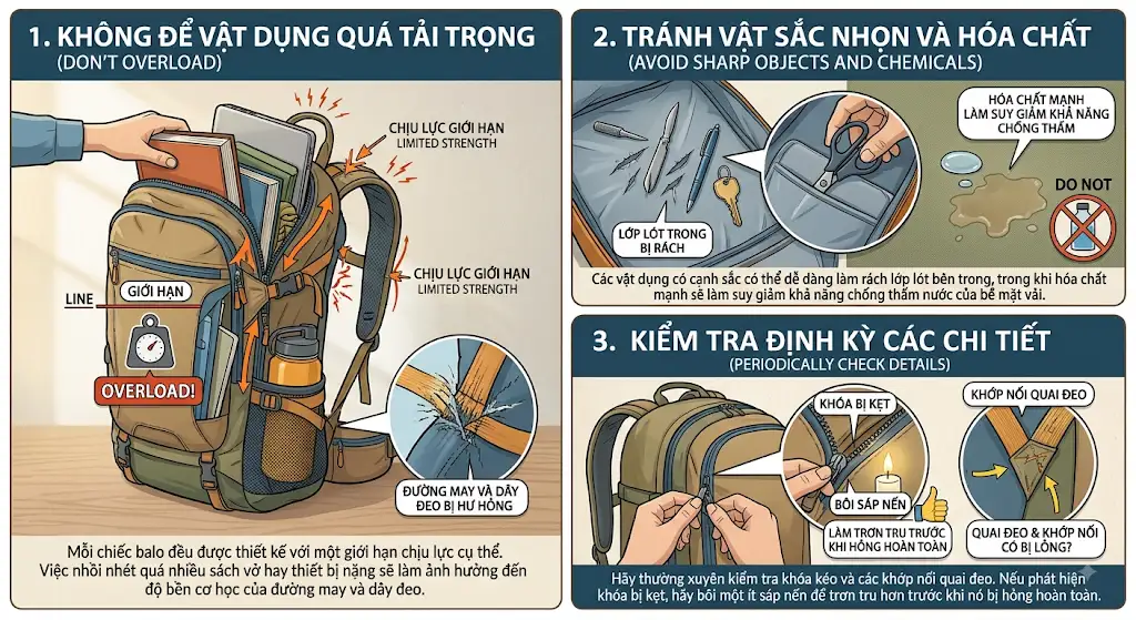 Cách bảo quản balo Cách bảo quản balo