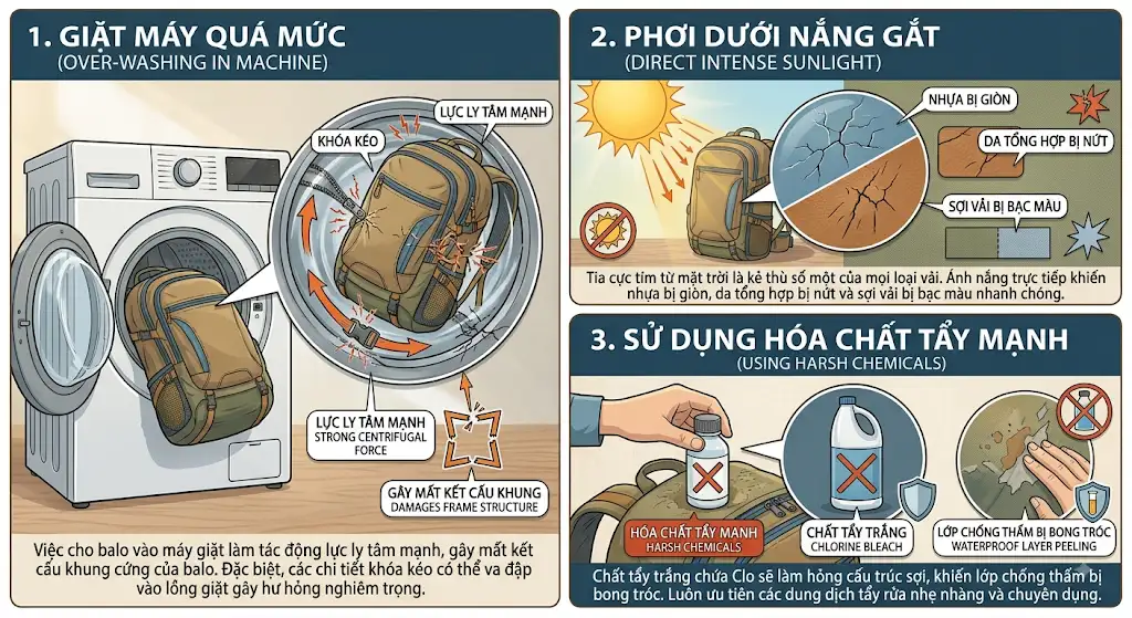 Cách bảo quản balo Cách bảo quản balo