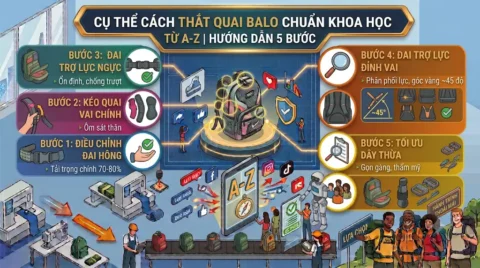 cách thắt quai balo