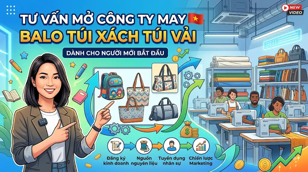 mở công ty may balo