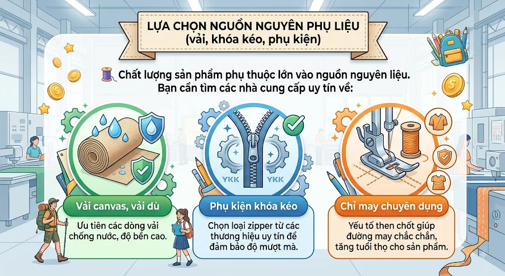 mở công ty may balo
