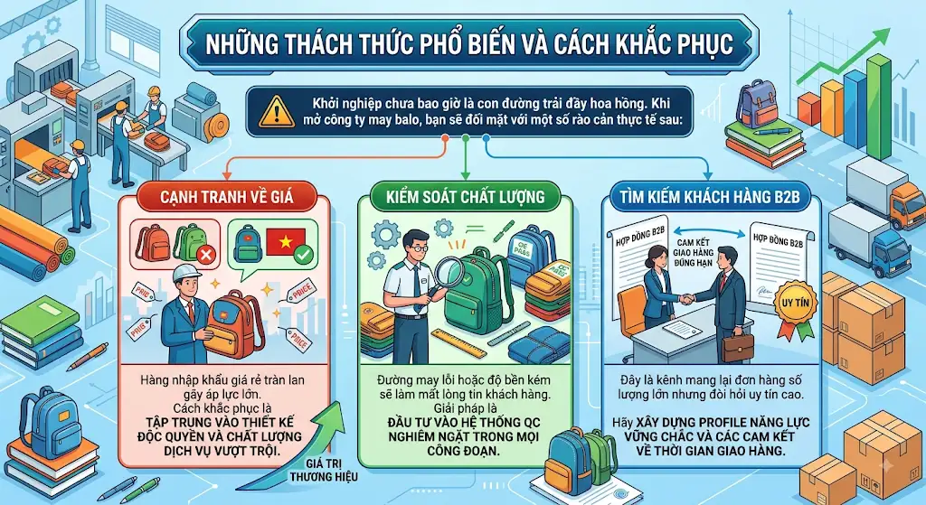 mở công ty may balo