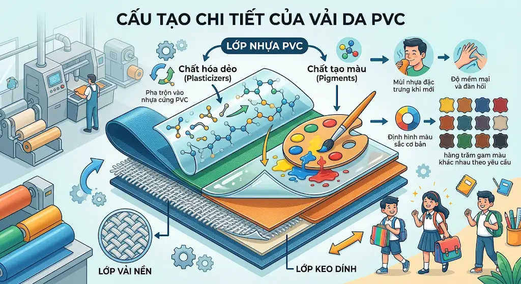 Vải Da PVC Vải Da PVC