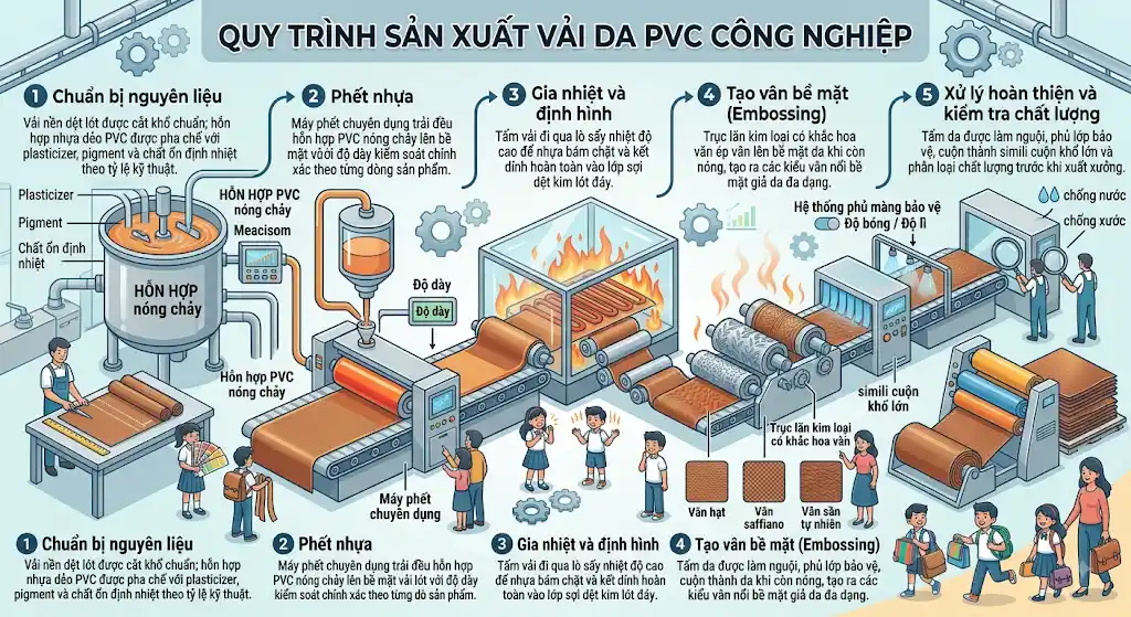 Vải Da PVC Vải Da PVC