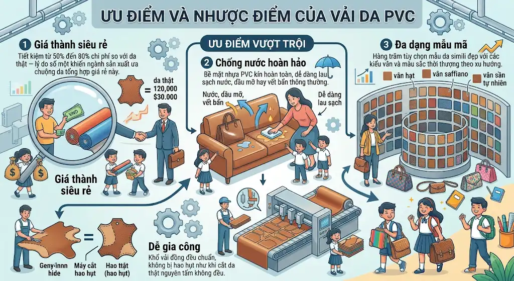 Vải Da PVC Vải Da PVC