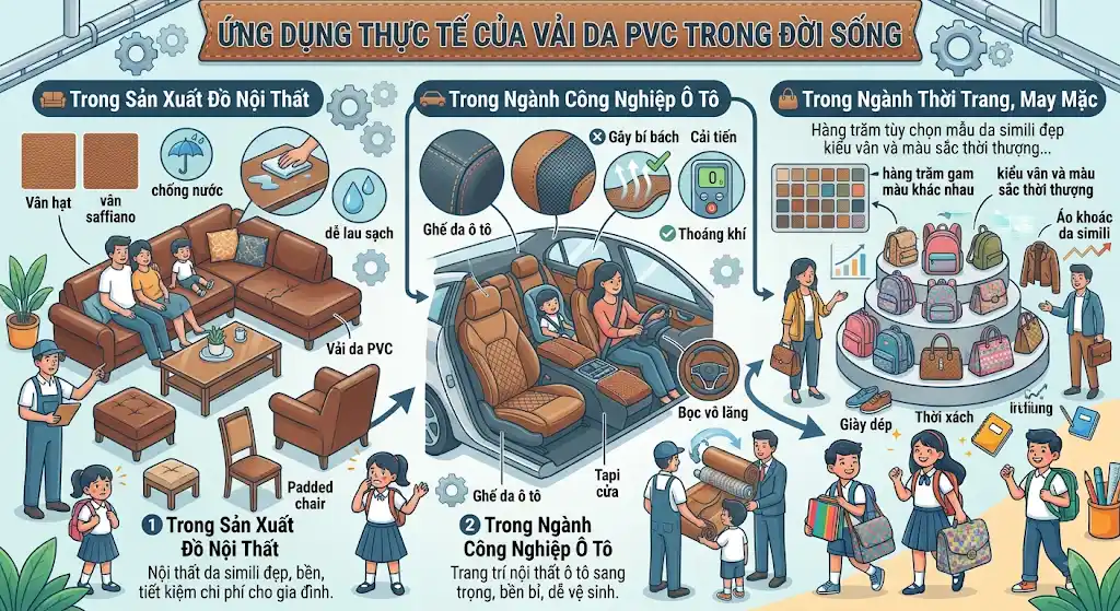 Vải Da PVC Vải Da PVC