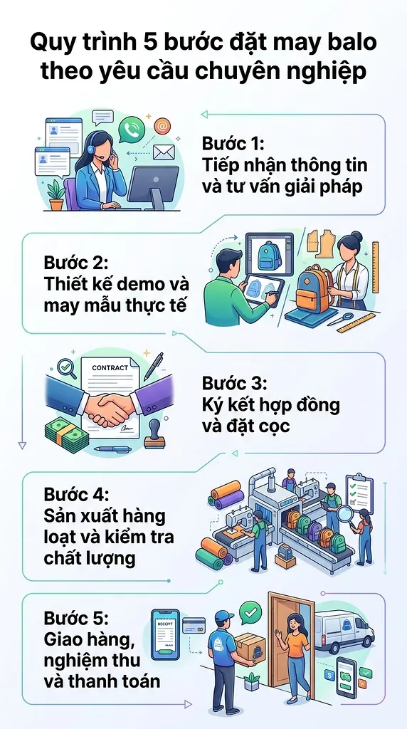 Xưởng May Balo Giá Rẻ TP HCM Xưởng May Balo Giá Rẻ TP HCM
