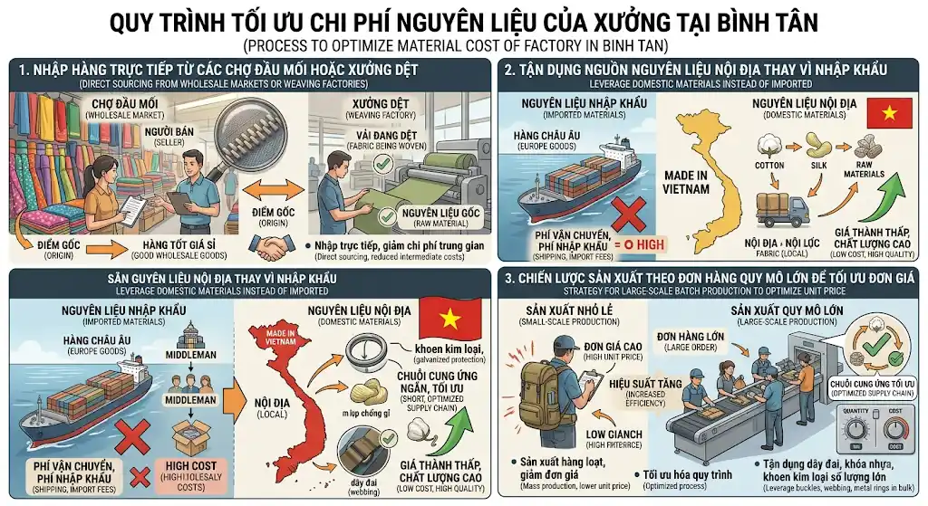 xưởng may balo túi xách giá rẻ quận Bình Tân